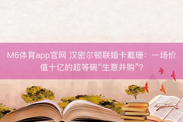 M6体育app官网 汉密尔顿联婚卡戴珊:一场价值十亿的超等碗“生意并购”?