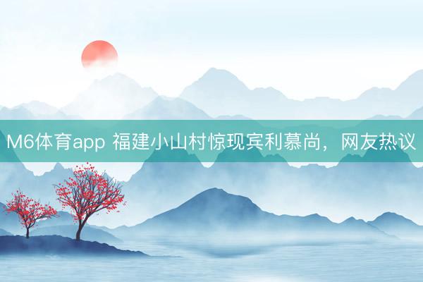 M6体育app 福建小山村惊现宾利慕尚,网友热议